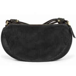 Mila Louise Ove VFR 2 Grand Sac Banane Velours Côtelé Gris Dark