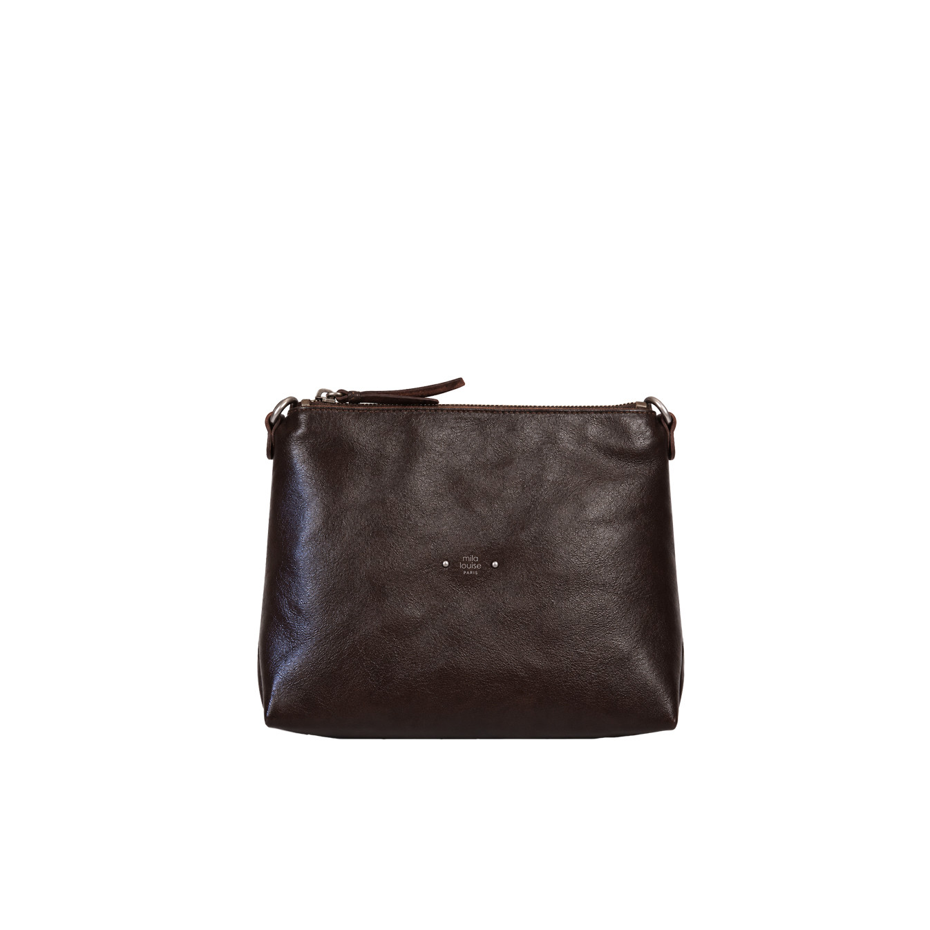 Mila Louise Noeli XS E1 Petit Sac Besace En Cuir Grainé Rouge
