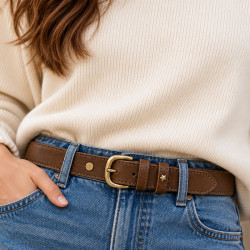 Mila Louise Pallas CC Ceinture En Cuir Ocre