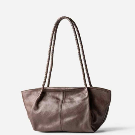Biba Somerville Petit Cabas Baguette Cuir SOR2L Marron Oscuro profil