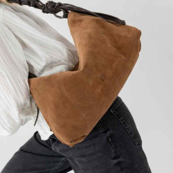 Biba Valmy Sac Porté Epaule Cuir VAY2L Marron Tabaco