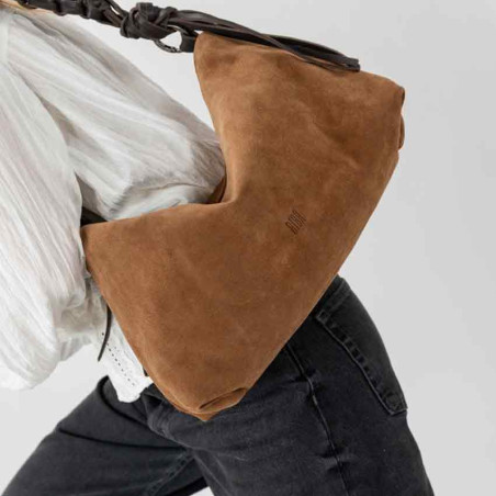 Biba Valmy Sac Porté Epaule Cuir VAY2L Marron Tabaco porté