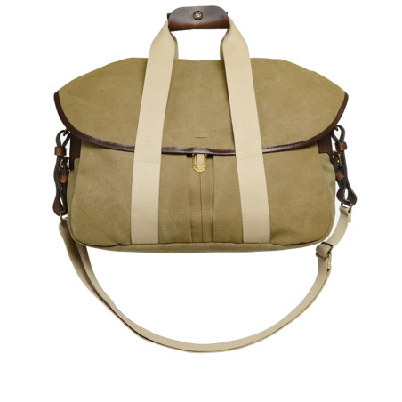 Bleu de Chauffe Sac Business Musette Toile US Stonewashed Kaki US Face