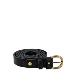 Mila Louise Pallas CC Belt in Black Leather