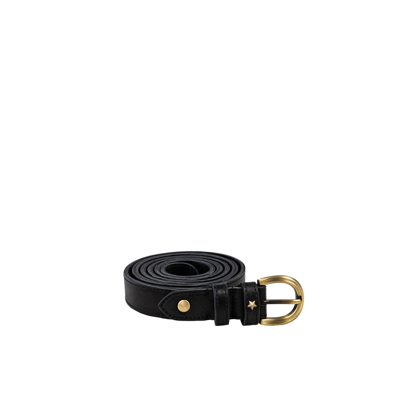 Mila Louise Pallas CC Belt in Black Leather