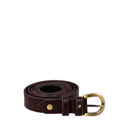 Mila Louise Pallas CC Red Leather Belt