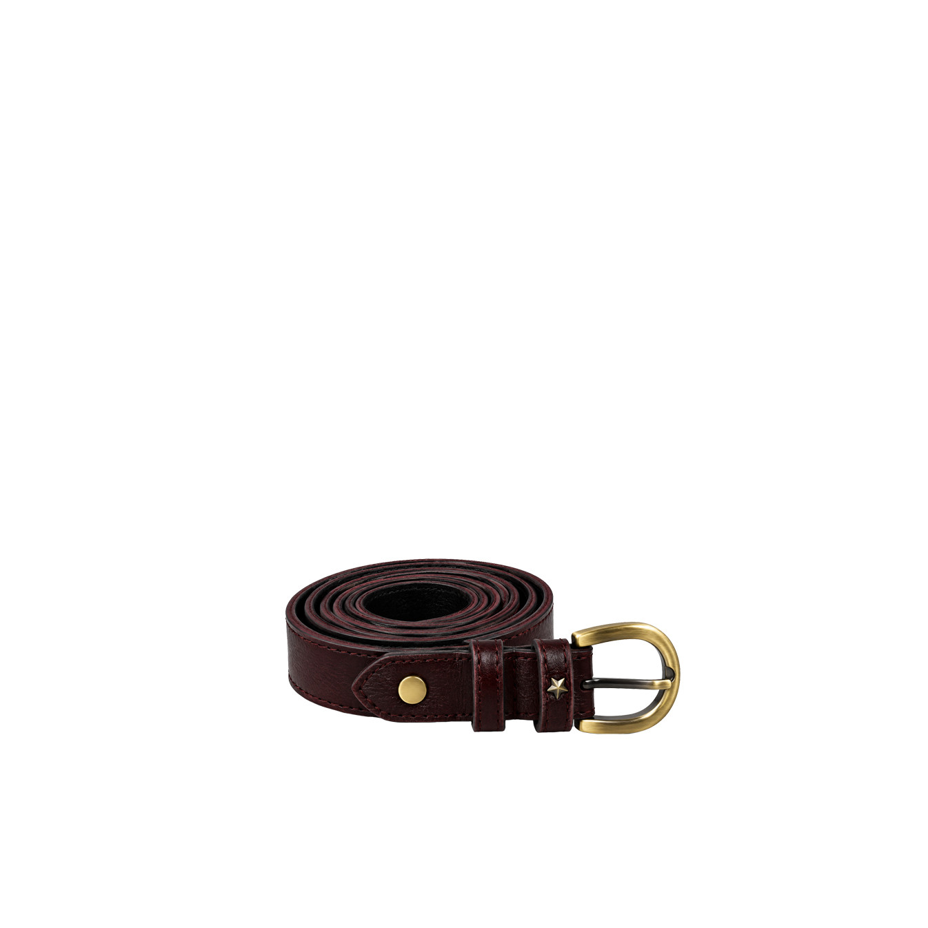 Mila Louise Pallas CC Red Leather Belt