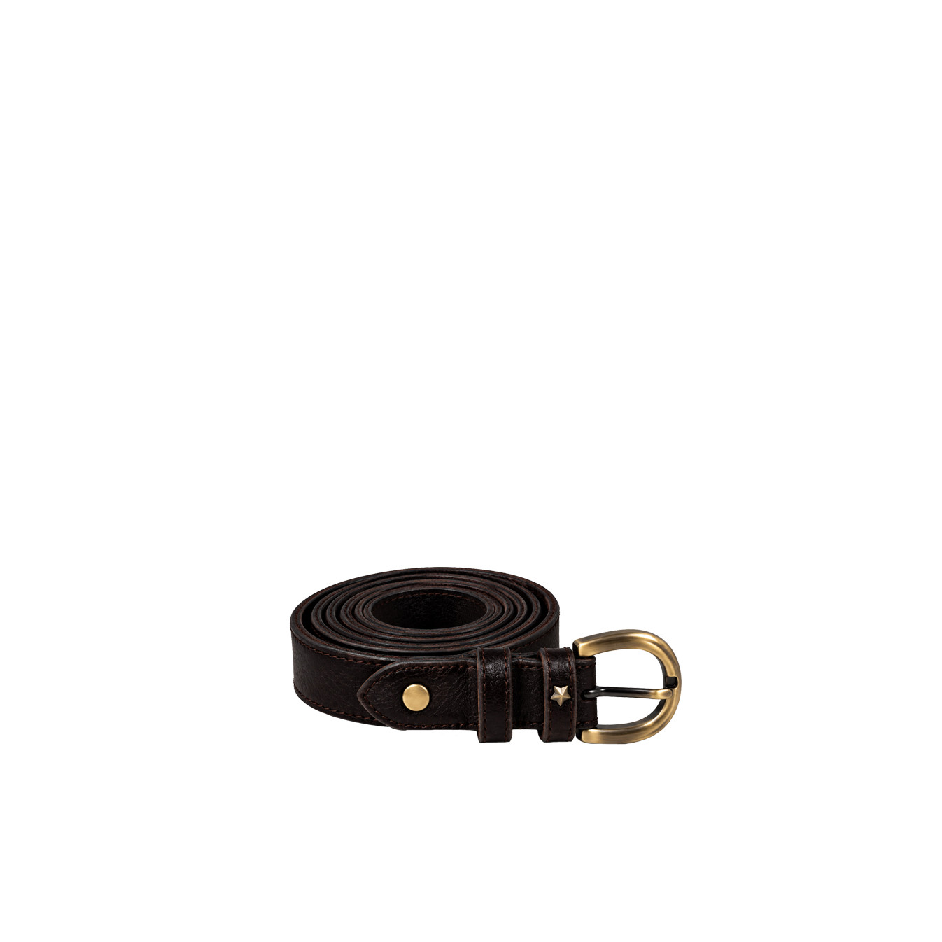Mila Louise Pallas X Ceinture Cuir Brun