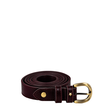 Mila Louise Pallas X Ceinture Cuir Rouge