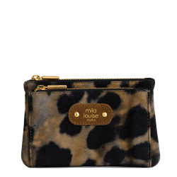 Mila Louise Paloma LP3 Leopard Ocre Dark Coin Purse