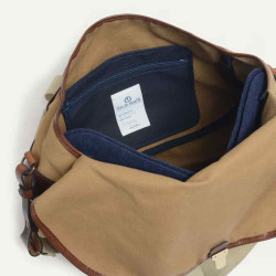 Bleu de Chauffe Business Musette Tote Bag and Camel Leather BM