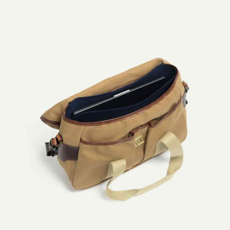Bleu de Chauffe Business Musette Tote Bag and Camel Leather BM