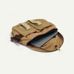 Bleu de Chauffe Sac Business Musette Toile et Cuir Camel BM ouvert 5