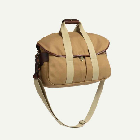 Bleu de Chauffe Sac Business Musette Toile et Cuir Camel BM face