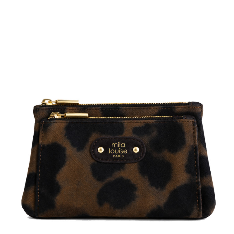 Mila Louise Paloma LP3 Coin Purse Leopard Brown Dark