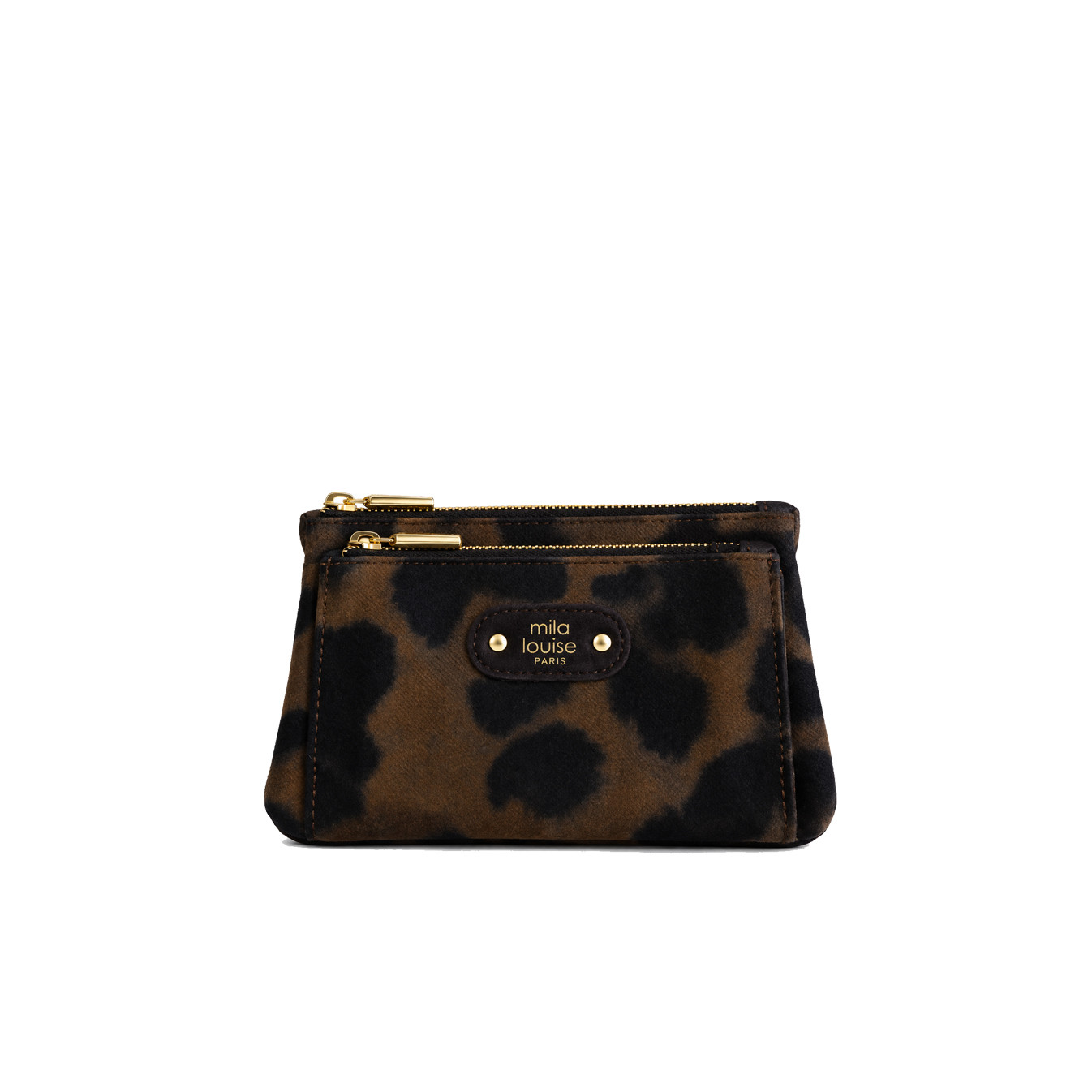 Mila Louise Paloma LP3 Porte-Monnaie Léopard Brun Dark