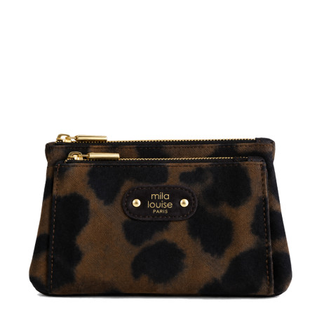Mila Louise Paloma LP3 Coin Purse Leopard Brown Dark