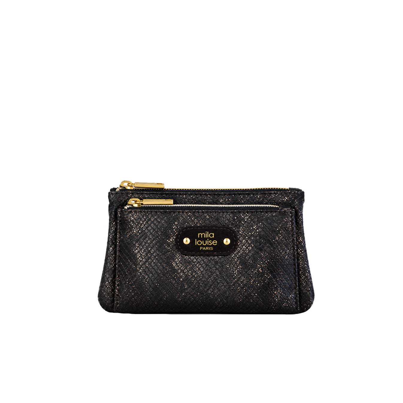 Mila Louise Paloma PT4 Coin Purse Croco Effect Dark Brown