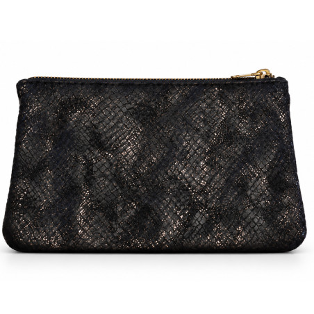 Mila Louise Paloma PT4 Porte-Monnaie Effet Croco Brun Dark dos