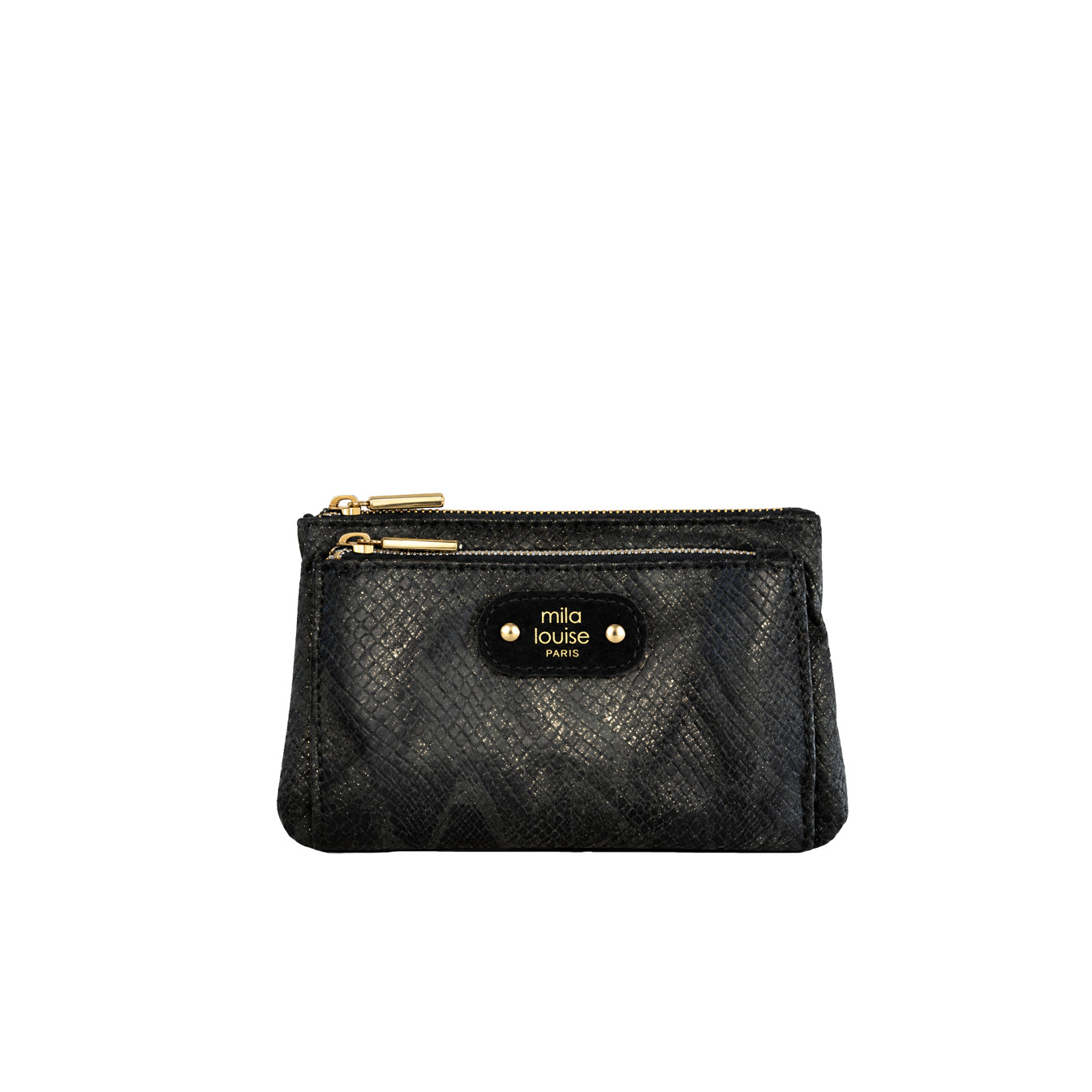 Mila Louise Paloma PT4 Porte-Monnaie Effet Croco Kaki Dark