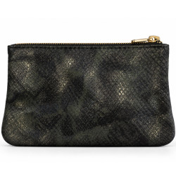 Mila Louise Paloma PT4 Porte-Monnaie Effet Croco Kaki Dark