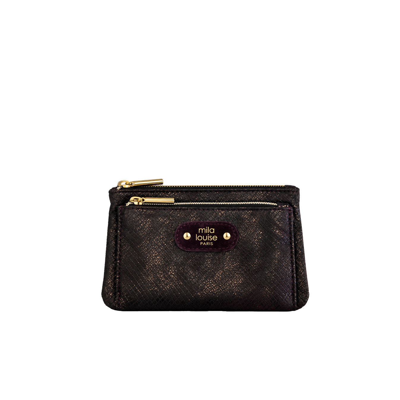 Mila Louise Paloma PT4 Porte-Monnaie Effet Croco Rouge Dark