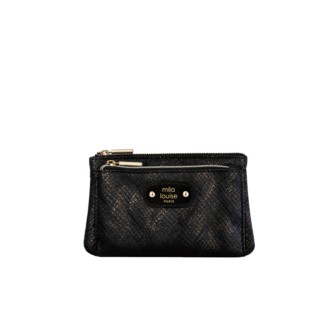 Mila Louise Paloma PT4 Porte-Monnaie Effet Croco Gris Dark