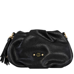 Mila Louise Priscia GR Sac Bourse Effet Grainé & Brillant Noir