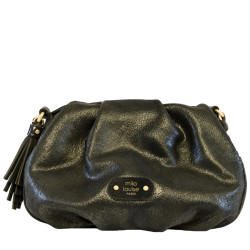 Mila Louise Priscia GR Sac Bourse Effet Grainé & Brillant Kaki Dark