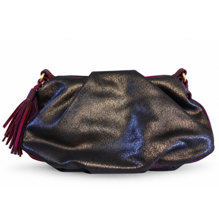 Mila Louise Priscia GR Crossbody Bag Grainy & Shiny Red Dark