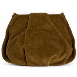 Mila Louise Priscille VFR2 Sac Besace Effet Velours Côtelé Ocre Dark