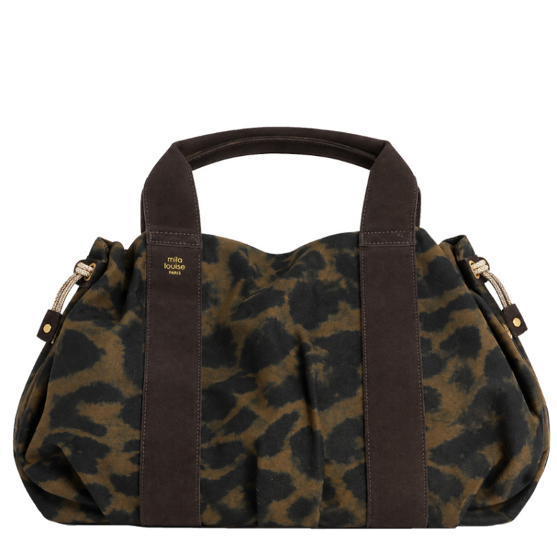 Mila Louise Prudy LP3 Leopard Brown Dark Tote Bag