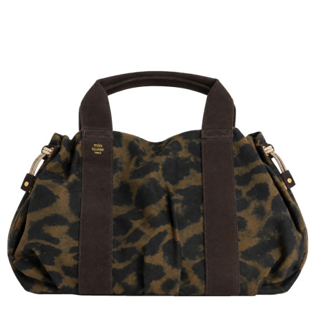 Mila Louise Prudy LP3 Leopard Brown Dark Tote Bag