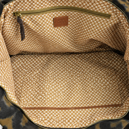 Mila Louise Prudy LP3 Leopard Brown Dark Tote Bag