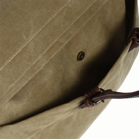 Bleu de Chauffe Sac de Voyage Cabine Toile Jeep Et Cuir Kaki Us ouvert