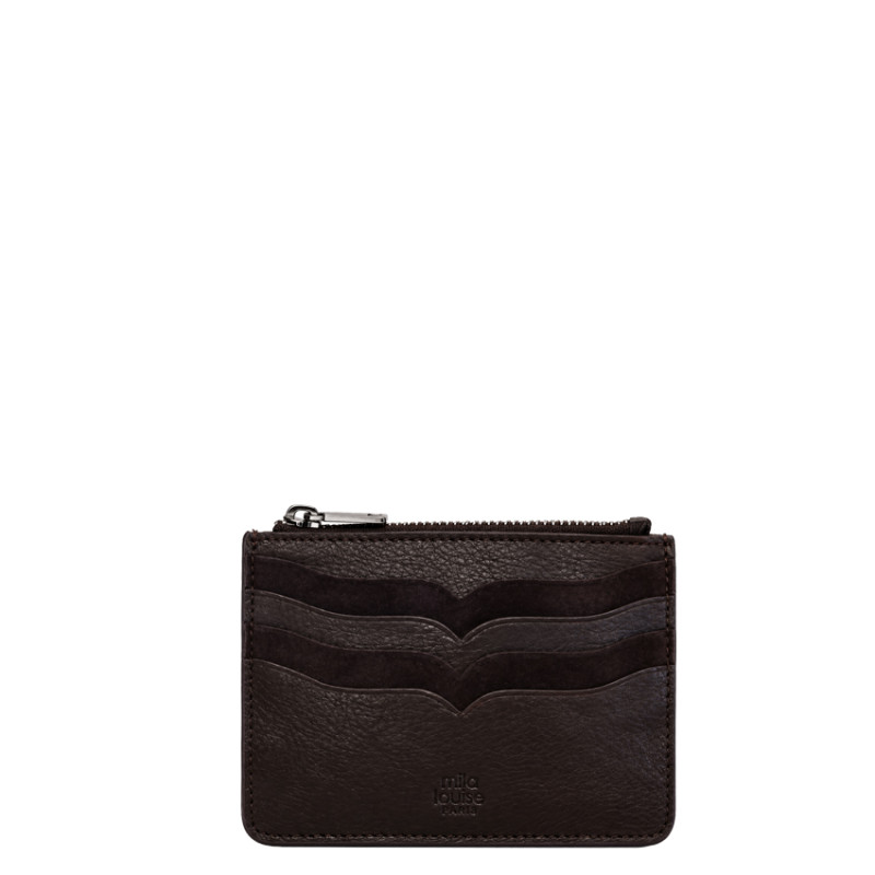 Mila Louise Rol CC Porte-Cartes En Cuir Brun