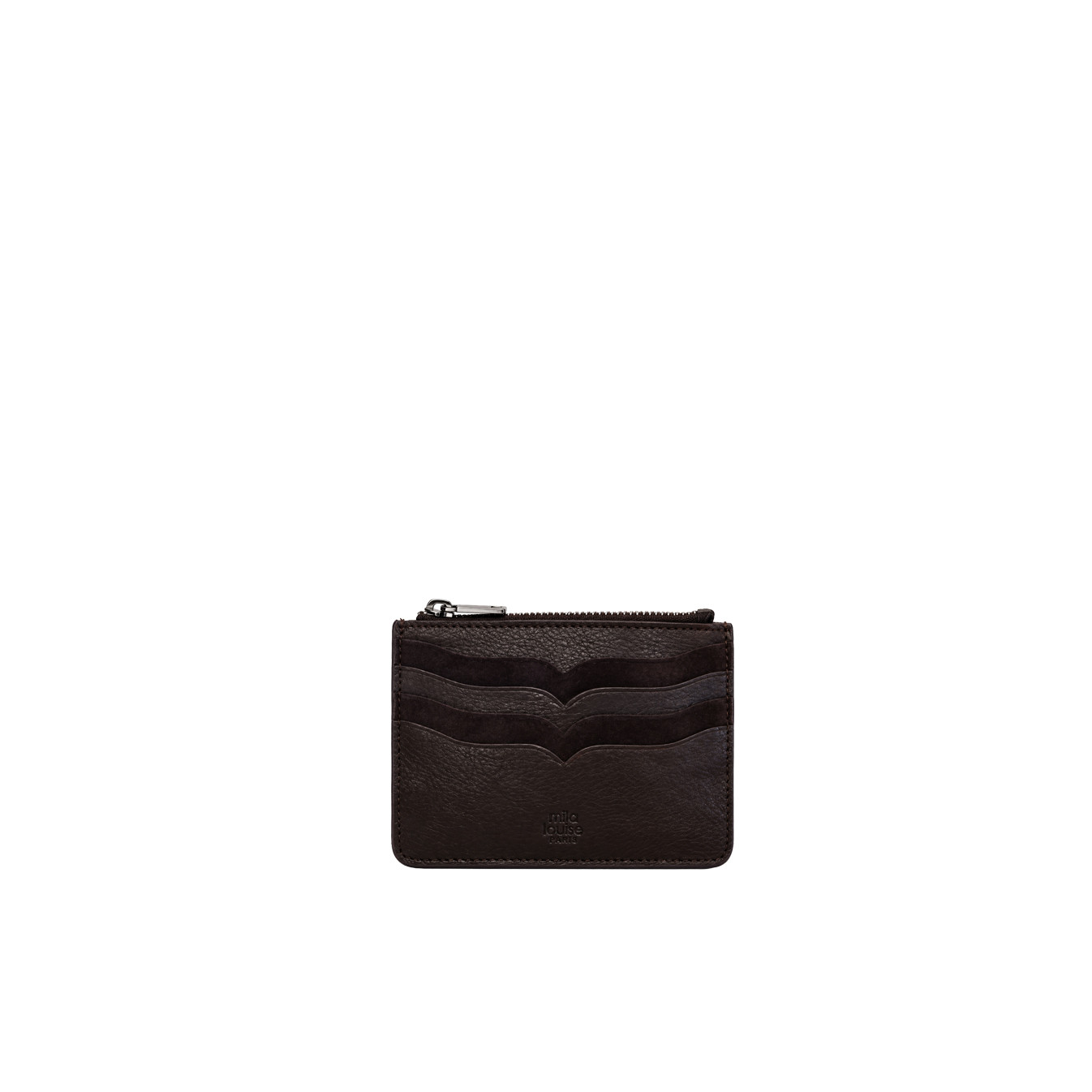 Mila Louise Rol CC Card Holder in Brown Leather