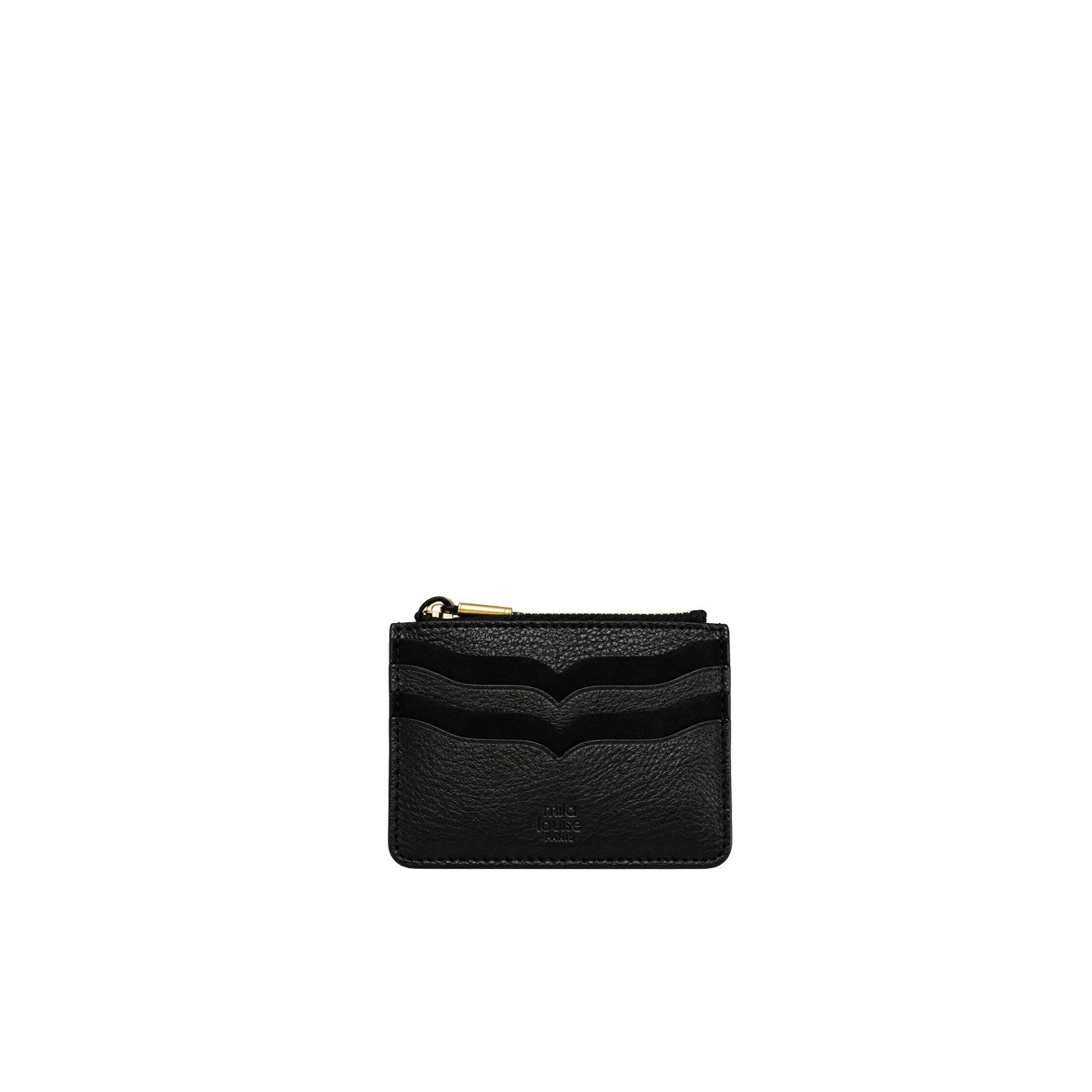 Mila Louise Rol CC Porte-Cartes En Cuir Noir