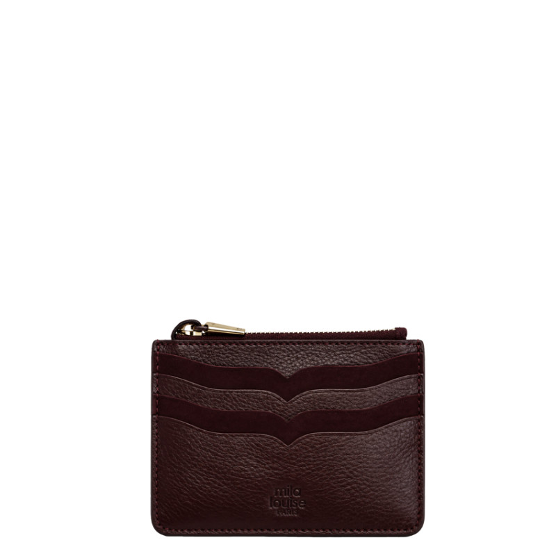Mila Louise Rol CC Porte-Cartes En Cuir Rouge