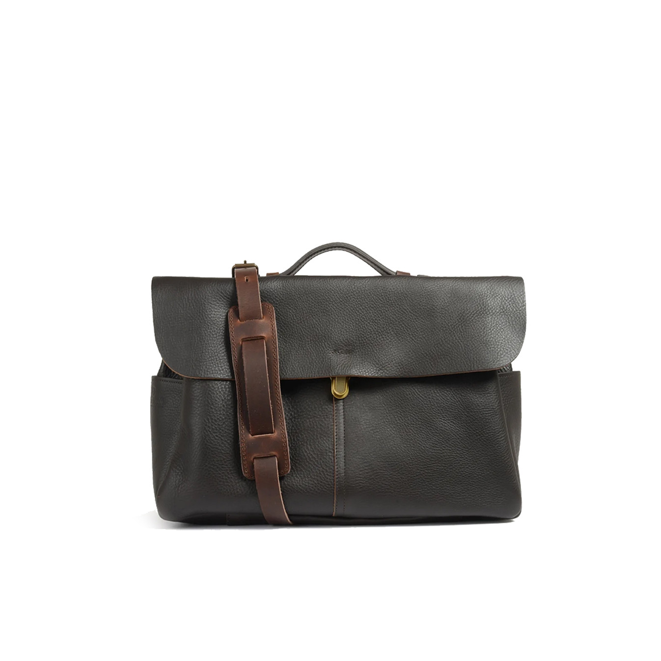 Bleu de Chauffe Charles Cartable en cuir Porte-ordinateur Marron Brun