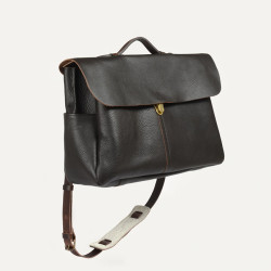 Bleu de Chauffe Charles Laptop Bag in Leather Brown
