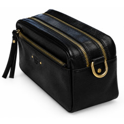 Mila Louise Tata CC Sac Trotteur En Cuir Grainé Noir