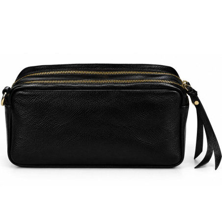 Mila Louise Tata CC Rolling Bag in Black Grain Leather