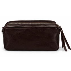 Mila Louise Tata CC Rolling Bag in Grainy Brown Dark Leather