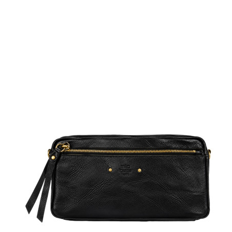 Mila Louise Tata XS CC Petit Sac Trotteur En Cuir Grainé Noir