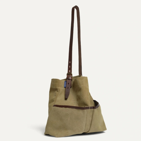 Bleu De Chauffe Gombe Sac Besace en Toile US Kaki COTE