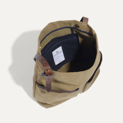 Bleu De Chauffe Gombe Sac Besace en Toile US Kaki ouvert