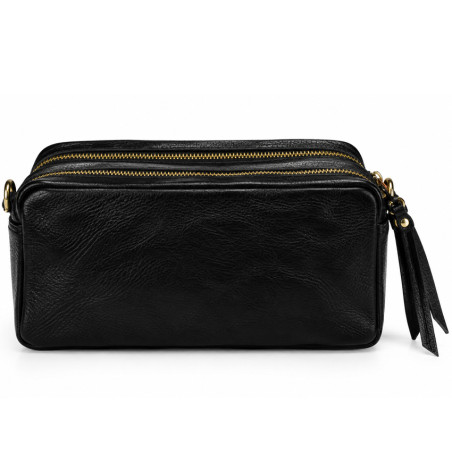 Mila Louise Tata XS CC Petit Sac Trotteur En Cuir Grainé Noir dos