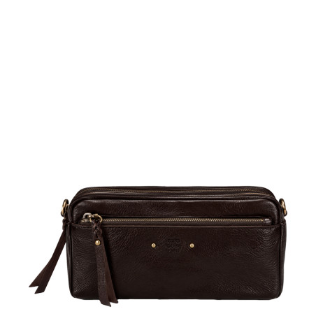 Mila Louise Tata XS CC Petit Sac Trotteur En Cuir Grainé Brun