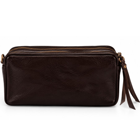 Mila Louise Tata XS CC Petit Sac Trotteur En Cuir Grainé Brun dos